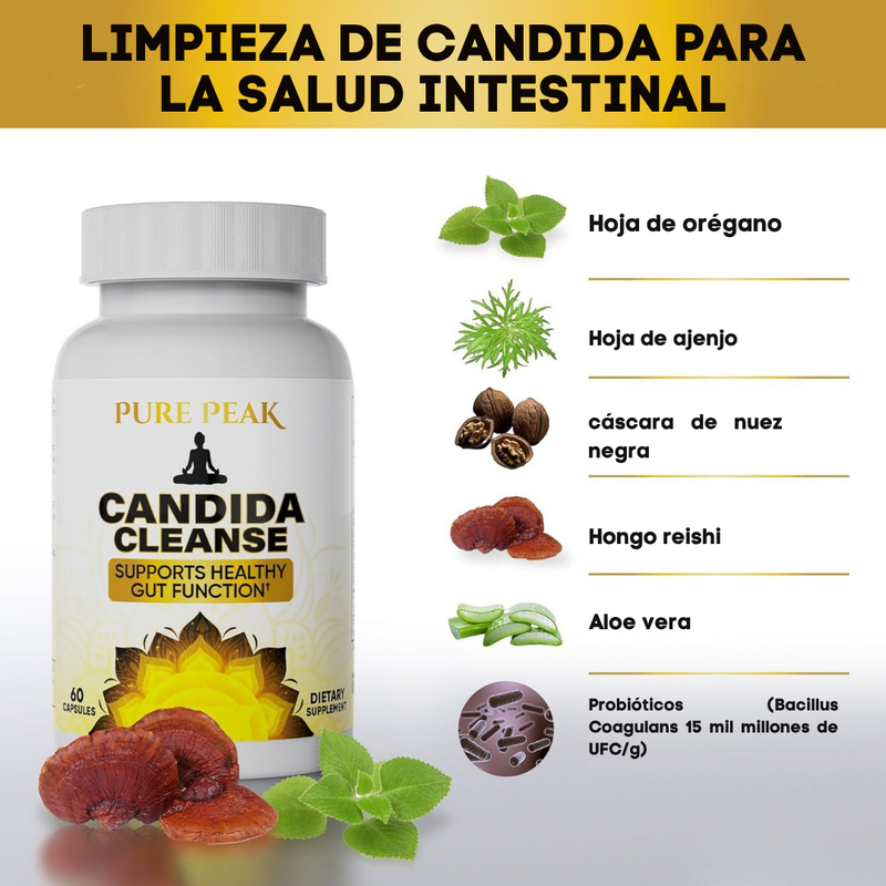 Candida Cleanse - Detox Intestinal Natural (60 cápsulas)